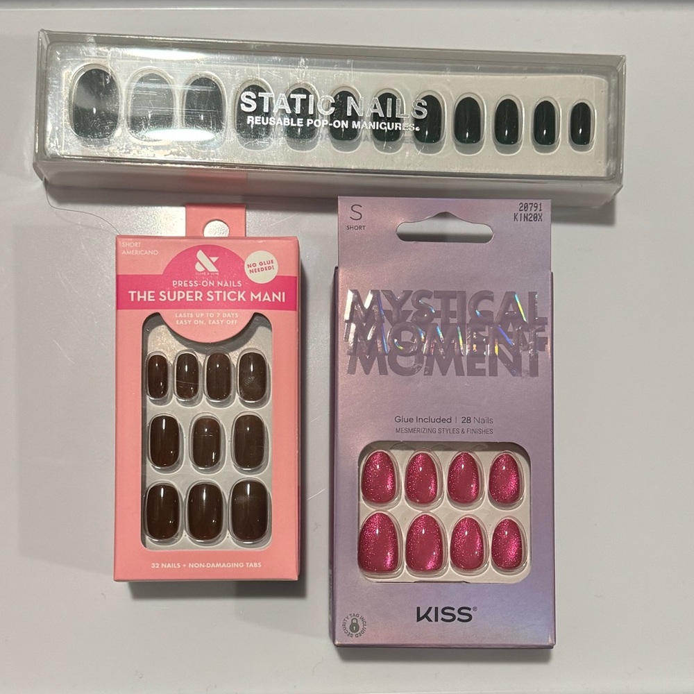 Press on Nails - STATIC, Olive & June, Kiss